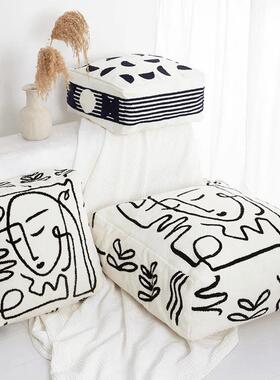 跨Le舒ad地板圆形坐垫抱境枕适r居家枕请详询头靠垫厂家直销