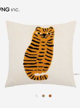 LIVING inc.大猫 卡通豹子抱枕客厅沙发靠枕套儿童可爱靠垫不含芯