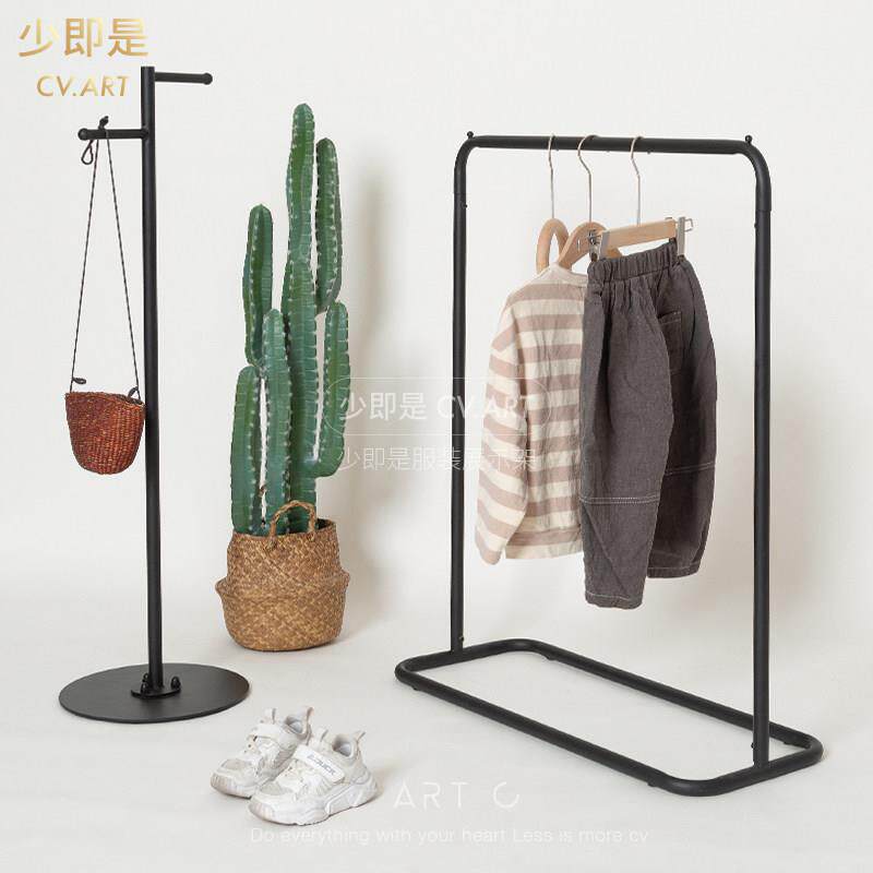 TZ01红男童装店衣服落地架子女简约挂衣小架型网挂衣架儿童橱窗收