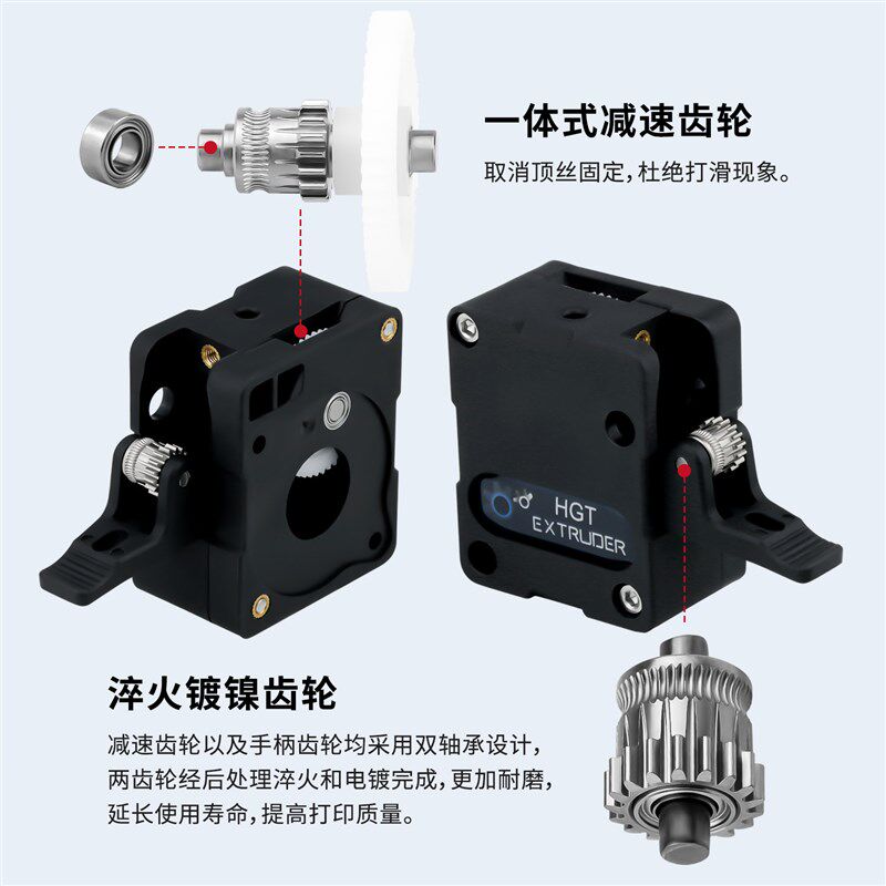 3D打印机配件 新款HGT挤出机 一体式减速双齿轮送料软性耗材可用,办公设备/耗材/相关服务,3D打印机配件,淘宝优惠券,粉丝福利购,淘宝优惠卷