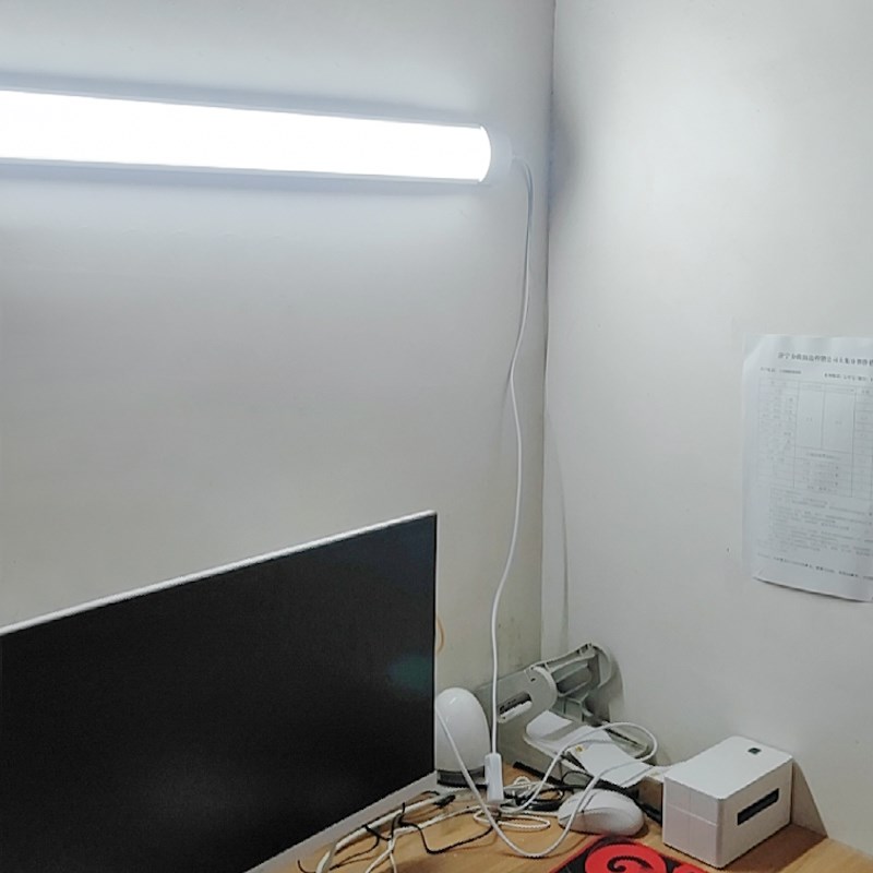 带遥控led灯光管调光调色直插式长条灯免安装照明灯双排超亮APP