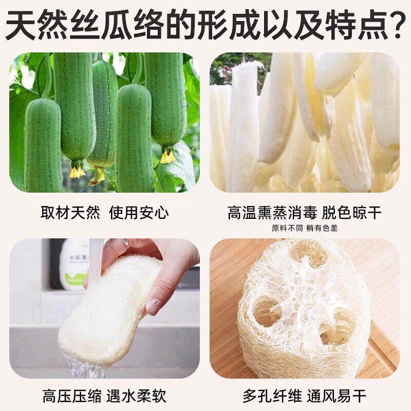 器天丝然丝瓜络TMXJM-TJ洗碗海绵擦厨房去专用油污瓜瓤囊刷锅神抹