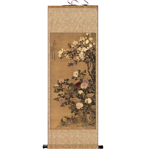 清代名家字画高清微喷绢画宣纸画装饰画花鸟画玉堂富贵图听松图