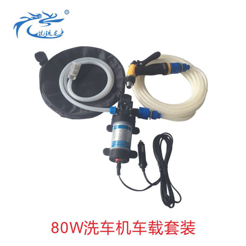 微型高压洗车机 家用220V车载便携洗车器洗车水泵洗车机12V80W