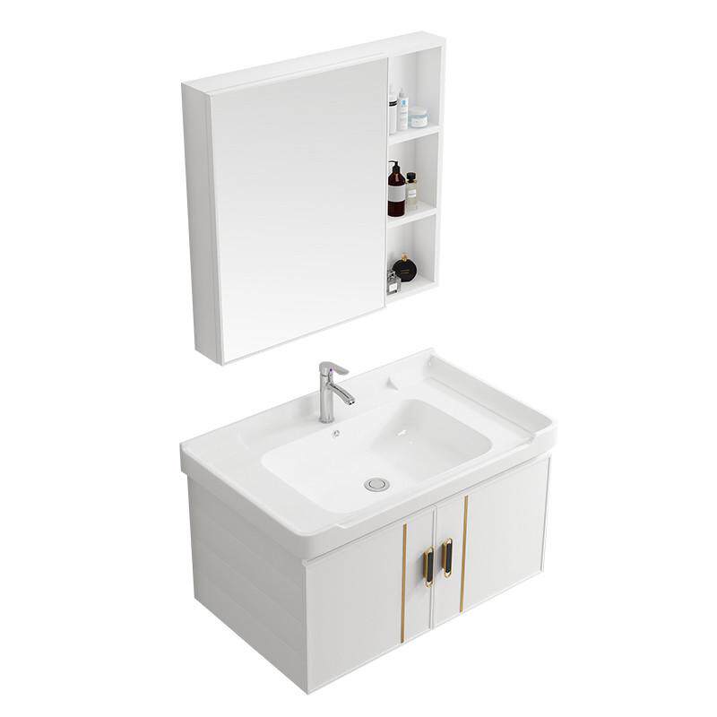 太空铝挂墙式洗脸盆阳台浴室柜洗漱小户型台柜现代组合简约洗手盆