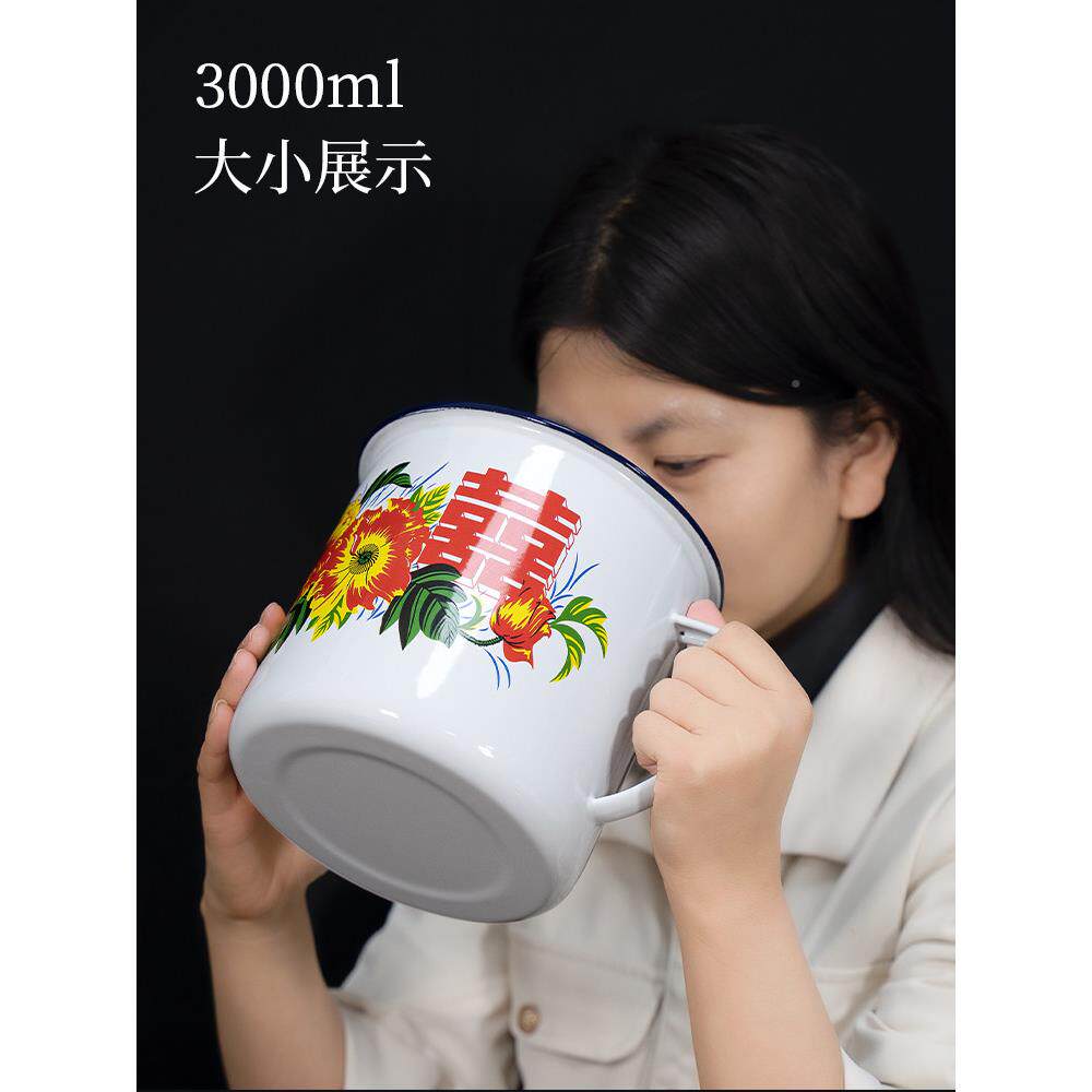 搪瓷有量盖杯，怀旧老式铁茶，罐，大容水杯，超瓷大泡CVZ面碗搪