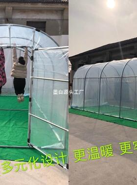 家用温室花多房大遮LIJ棚骨架钢管肉养种植阳防水保温暖房庭殖院