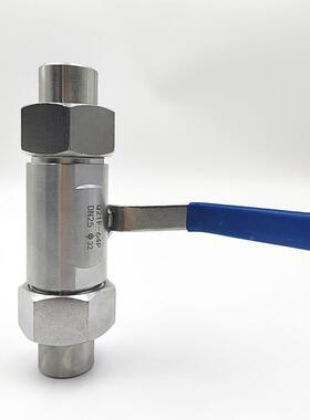 Q24411F-64P不钢锻件广式锈接球阀DN25水管关阀门开活对焊活接球