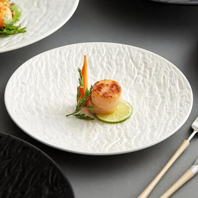 黑色餐草帽西餐盘牛排饰装摆盘54000法式餐盘厅子创意意境菜颜值