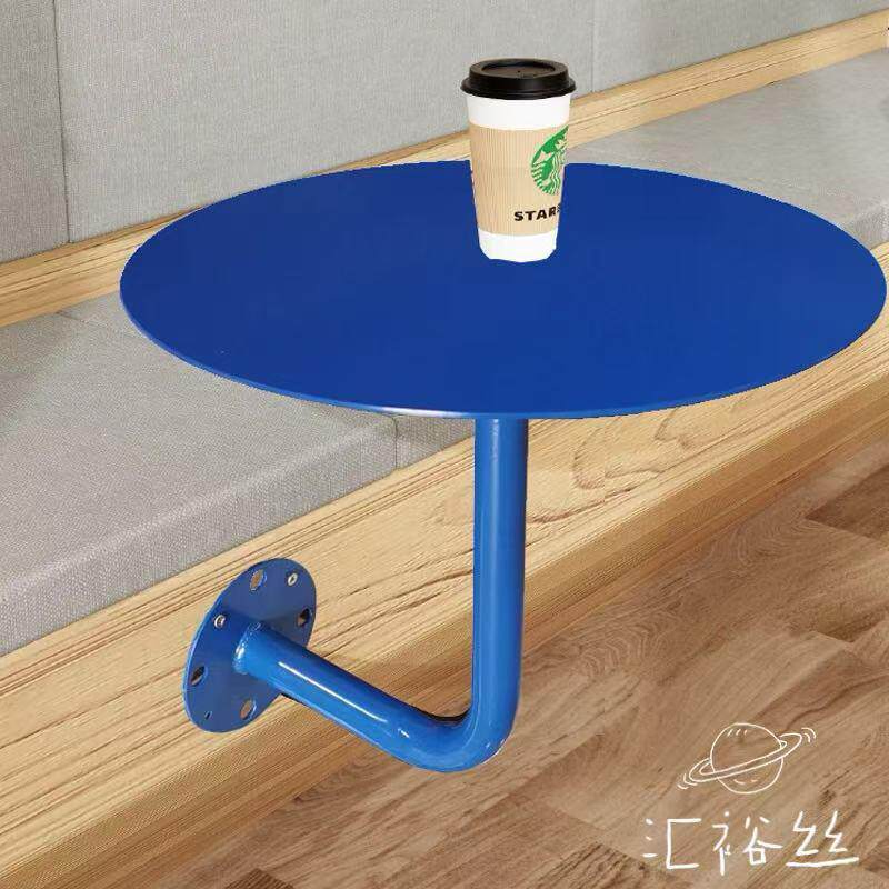 LVP网红墙边壁桌奶甜茶品店咖啡厅座桌子靠墙挂桌子多色壁卡装小