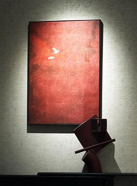 代简约创意红色抽象几何摆件雕塑板房厅展柜ES-A6354现桌样台客面