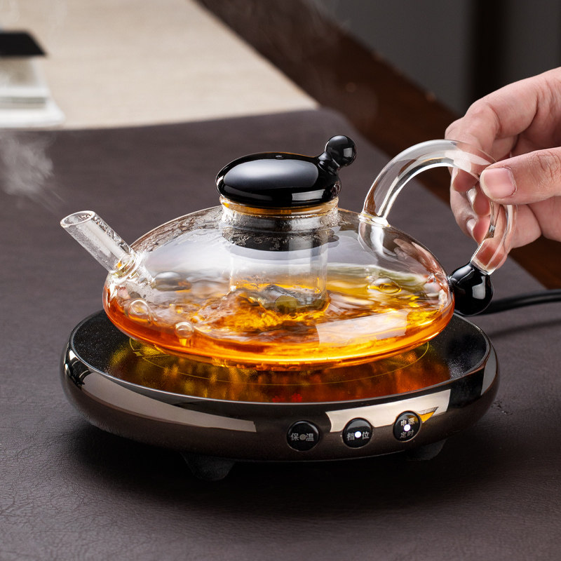 耐高温玻璃泡茶壶家用煮茶器 明火可用日式风格茶具女士专用