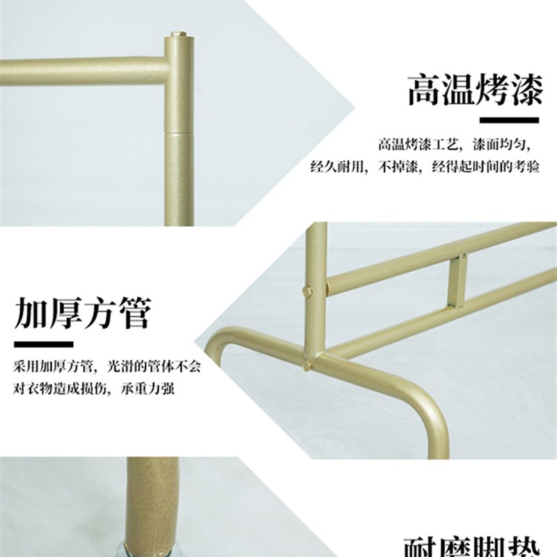 衣架服装店展示架落地货架挂衣杆摆摊专用陈列衣服龙门架移动滑轮