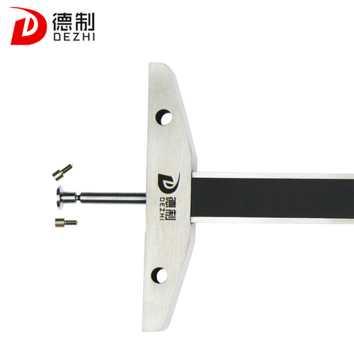 德制数显深度尺 细杆小孔高精度测量工具 深孔沟槽适用