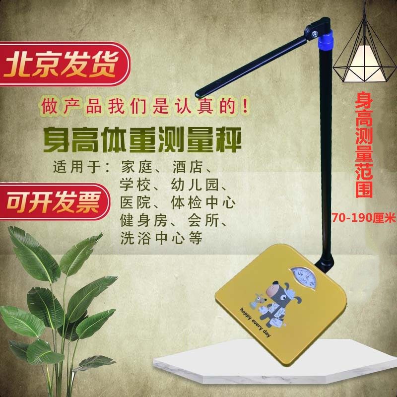 身高体重秤机械测量仪墙贴贴纸高度标准尺电子小型便携幼儿园称