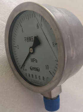 Y-100BFZ不锈钢耐震压力表yn-100b1.01.6级0-2.5MPA10mpa级