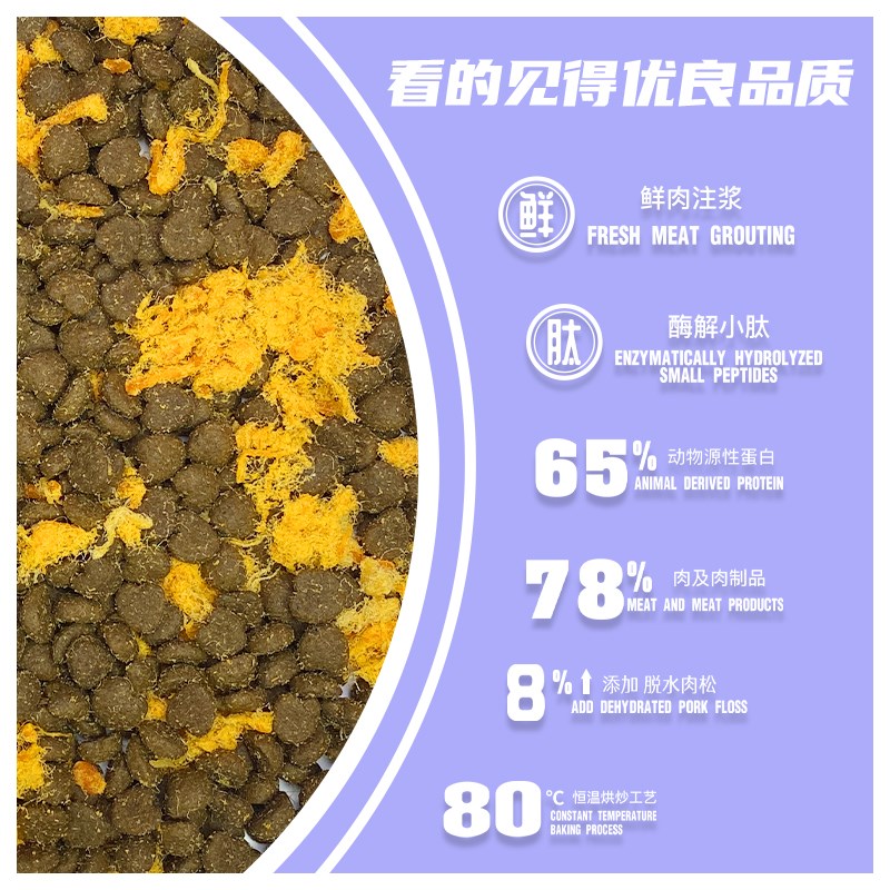 纽派森猫粮脱水肉松高蛋白猫咪猫粮发腮营养不掉毛全价粮宠物零食