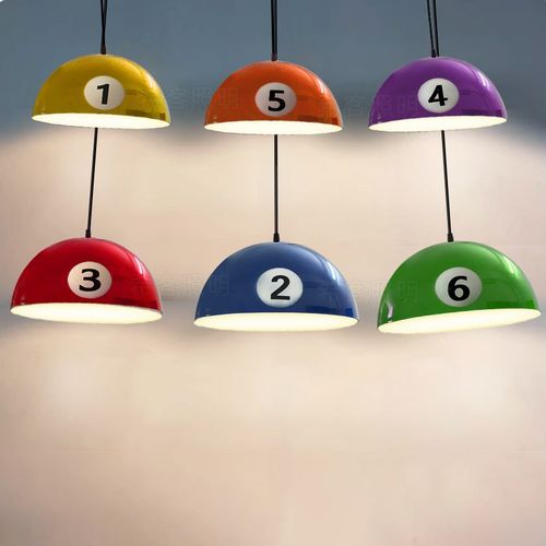 LED定制台球厅专用吧台灯台球灯桌球装饰吊灯个性创意数字号码灯
