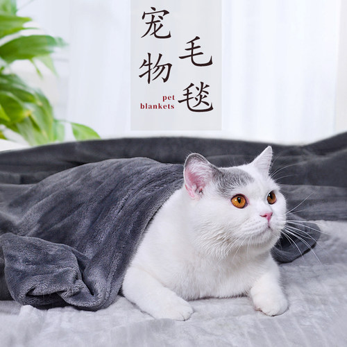 狗狗毛毯猫咪毯子小被子夜间保暖宠物睡觉冬天垫子珊瑚绒狗窝睡垫