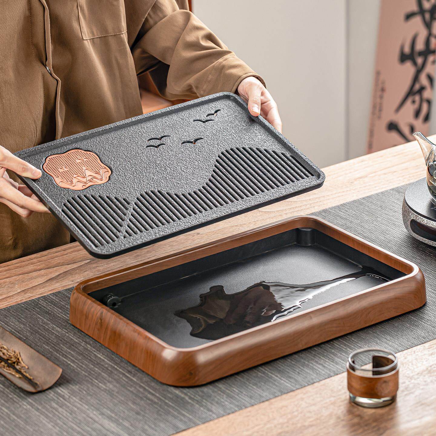 青灰玻璃电陶炉煮茶器家用防烫泡壶功JX-3239夫杯喝办茶公室茶茶2