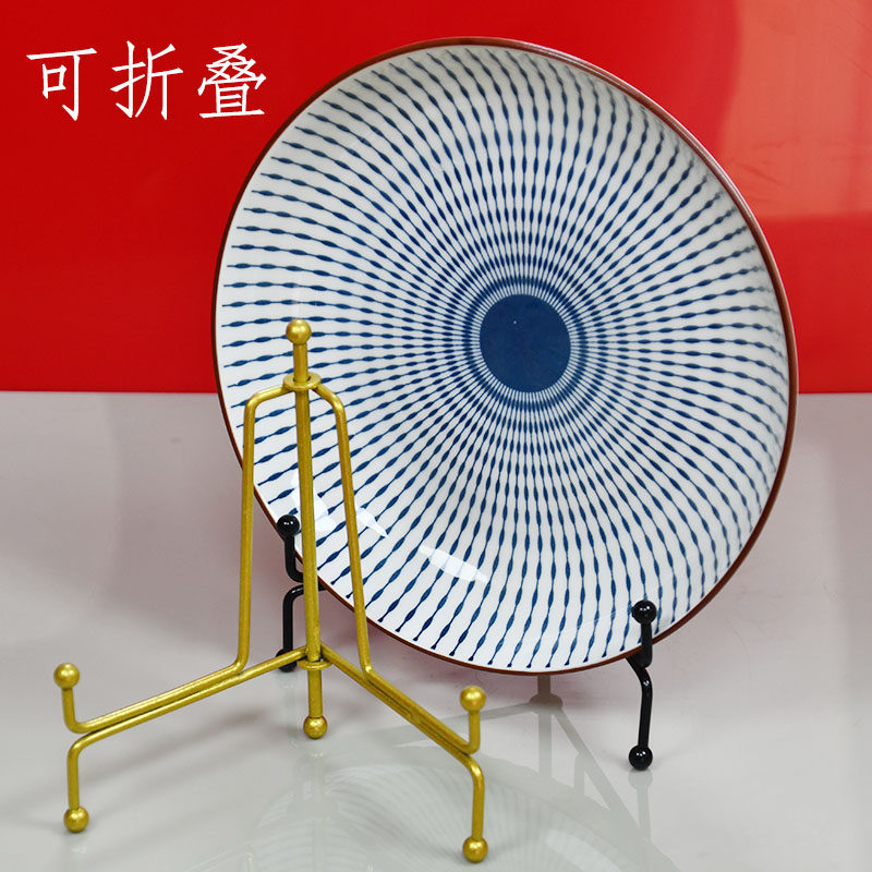 相框钟表展示架挂盘托赏盘架子圆盘摆件陶瓷盘子支架碟子餐盘拖架