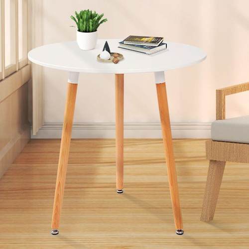 圆桌现代简约轻奢实木桌电脑办公小桌子学生卧室小型学习桌