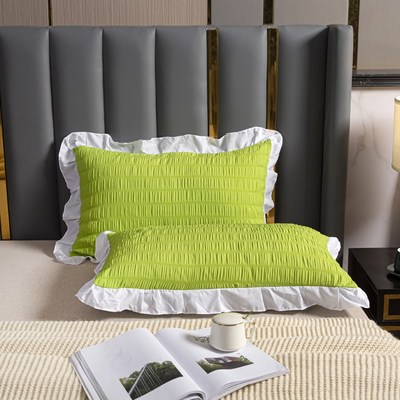 枕套一对装公主风花边枕头套单人标准尺寸48x74cm枕芯套成人