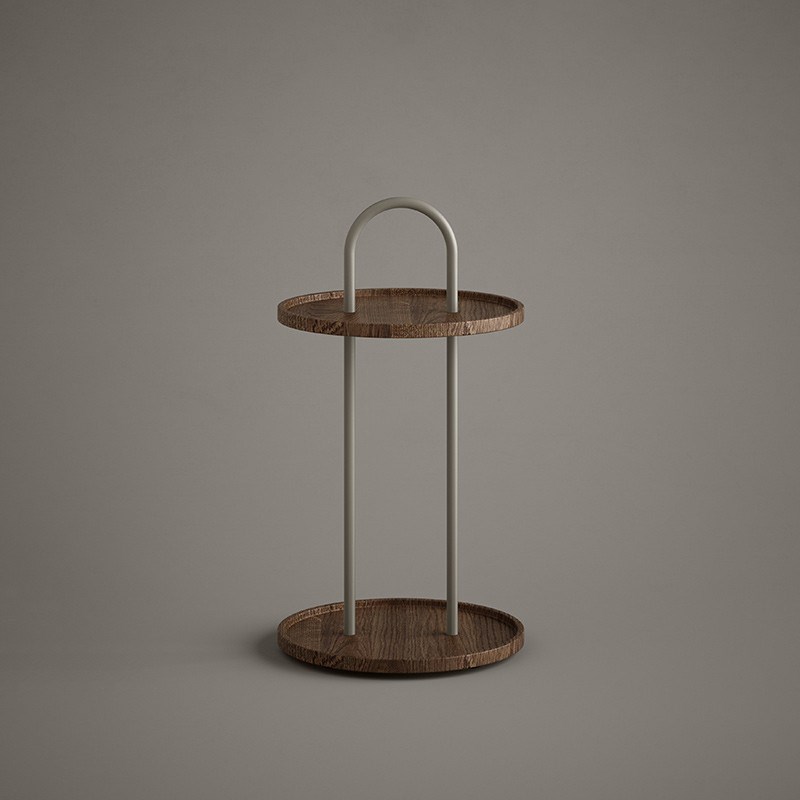 意大利轻奢胡桃木浴室落地可移动浴缸置物架黄铜毛巾香皂洗漱架