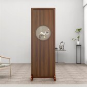 屏风隔断客厅新中式 入户进门实木玄关置物架创意装 饰简约遮挡座屏