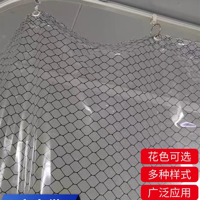 PVC防静电网格折叠门帘透明防火阻燃隔断定制洁可推拉净棚软门帘