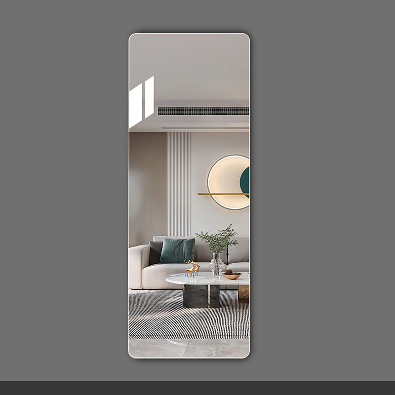 全身镜家用贴墙镜子自粘网红穿衣镜粘墙镜片玻璃粘贴宿舍试衣挂墙