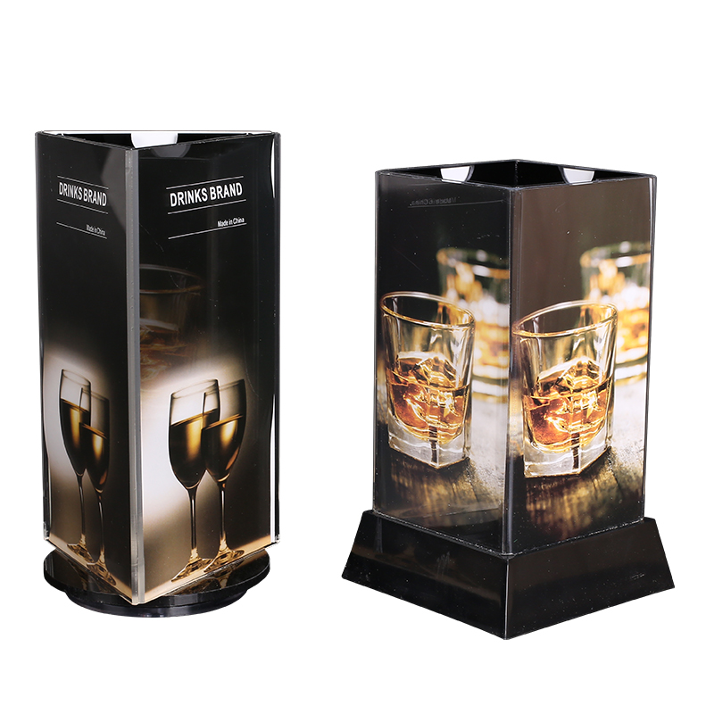 三面四面旋转台签展示架牌酒水牌台卡台牌酒店桌牌餐牌亚克力定制