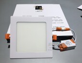 川嘉6W9W12W15W18W瓦LED嵌入式 方形超薄平板筒灯格栅过道吸顶灯