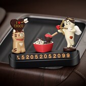 喵神丘比特主题车载挪车牌路边临时停车电话号码 牌内饰摆件可爱女