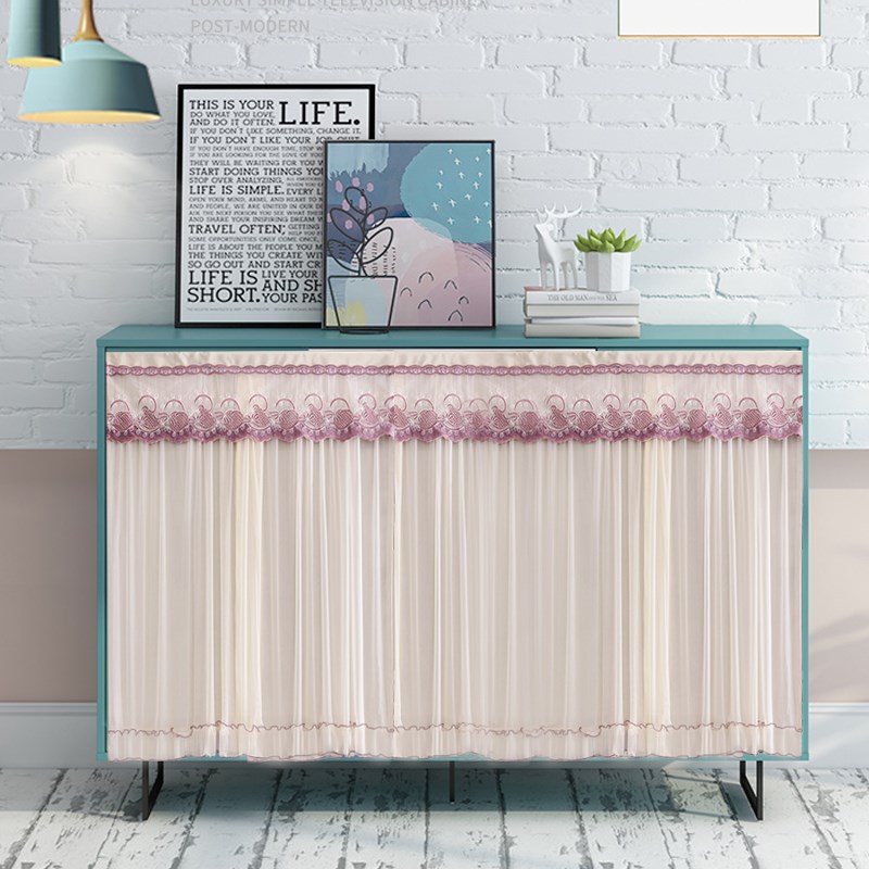 自粘式开放鞋柜帘免打孔安装衣柜防尘帘橱柜遮挡布帘储物柜装饰帘