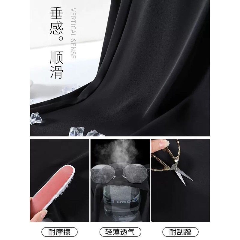 西装阔腿裤女春秋夏季薄款显瘦高腰垂感2024新款黑色直筒休闲裤子