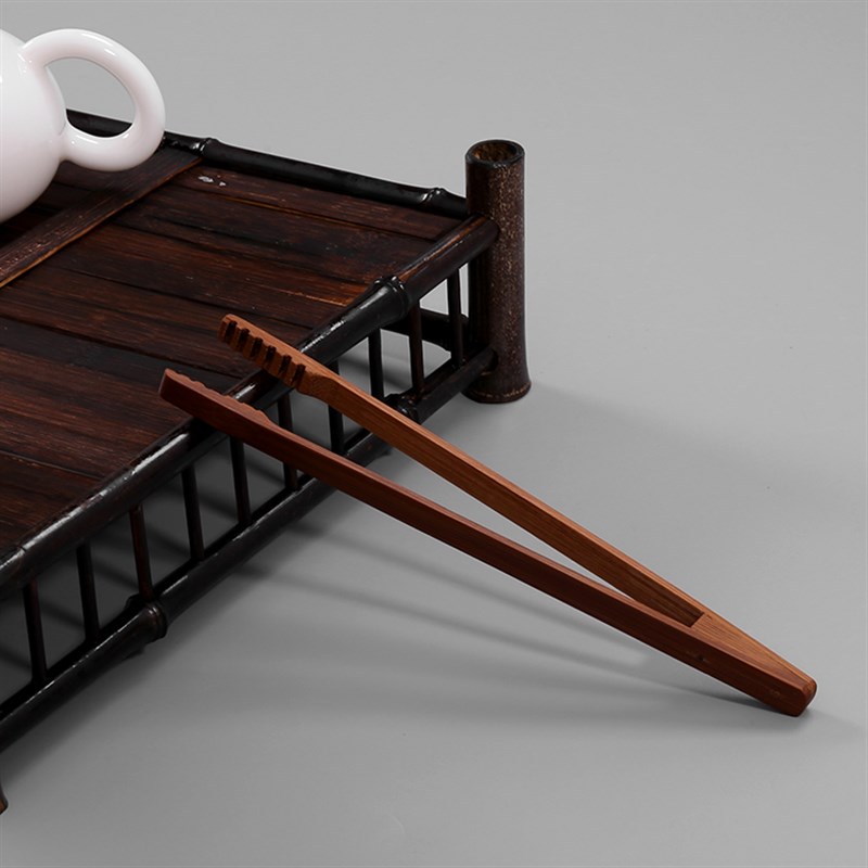 包邮竹制碳化茶夹大号茶叶茶杯夹子镊子功夫茶具茶道六君子零配件