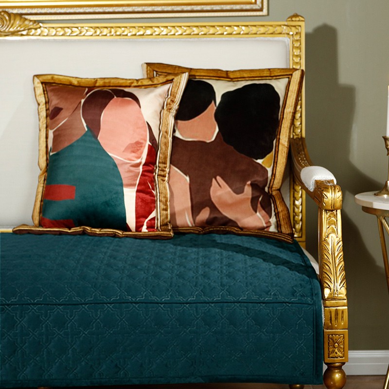 欧式美式名画客厅沙发抱枕靠腰枕卧室床头靠垫飘窗靠垫抱枕套