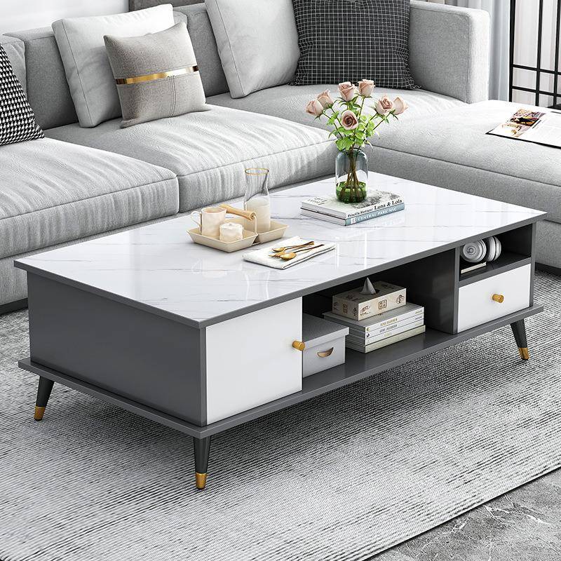 茶几客厅简约轻奢茶几桌小户型阳台茶桌租房卧室民宿带抽屉矮茶几