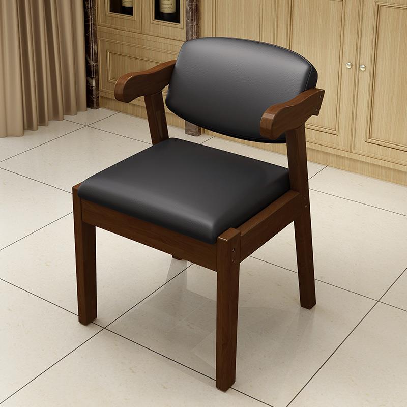 实木椅子靠背椅餐椅家用餐桌椅凳子宿舍电脑椅书桌椅全实木橡胶木