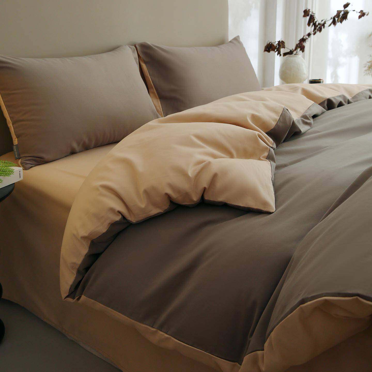 纯色A类100支长绒棉纯棉磨毛四件套秋冬加厚保暖全棉床单被套,电子元器件市场,其它元器件,淘宝优惠券,粉丝福利购,淘宝优惠卷