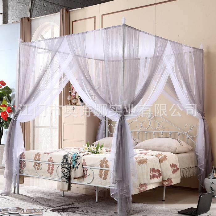 蚊帐不锈钢厚三通宫支架廷床蚊帐架MIG金属配件压脚加可支防蚊