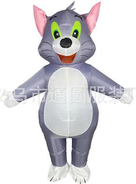 节日爆狐狸亲老鼠卡人偶子20250525款活动道具儿童演出充气通服装