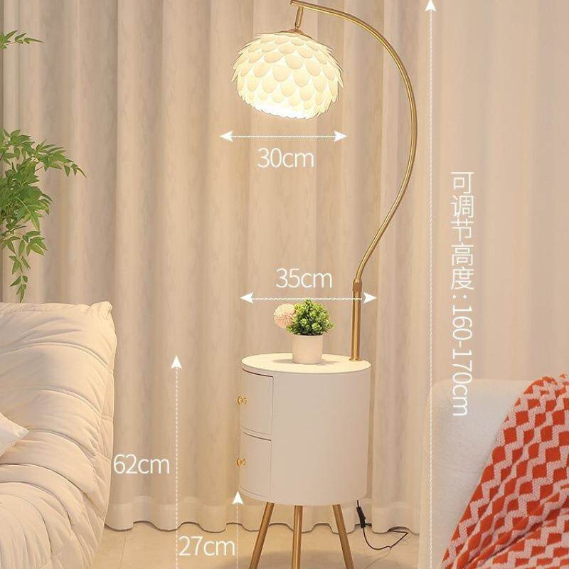 2026新款落地灯卧室网红智能床头柜一体法式轻奢客厅沙发边几台灯
