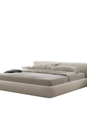 极简简科技布免米29802洗床代约主卧双人床时尚网红泡现芙奶油风