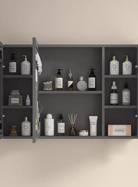 圆弧浴室镜灯柜带储物挂墙式卫生PRJ间镜子浴室柜柜圆智能镜角带