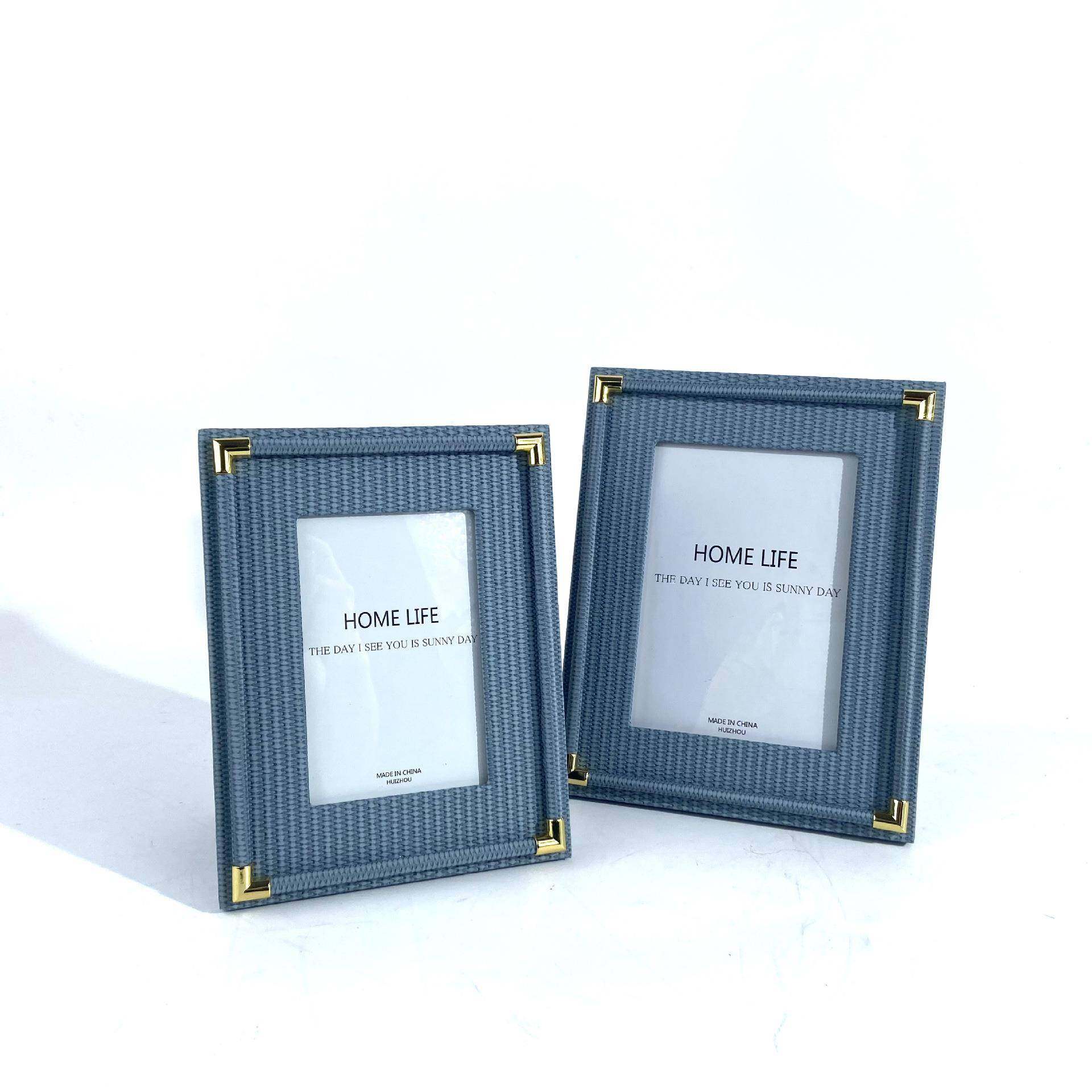 现代轻奢件编织皮质相框摆KQV样板间卧床柜室办公桌样板间衣头帽,标准件/零部件/工业耗材,车间地垫,淘宝优惠券,粉丝福利购,淘宝优惠卷