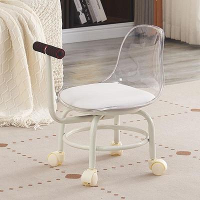 LAT矮儿童子滑轮凳亚克板力学步小凳子带娃靠背万向轮静音软座小