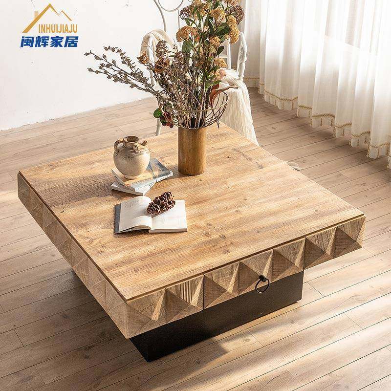 日式客实木茶几简约民宿风户小A2405型边几家用带厅抽风屉储物装,住宅家具,茶几,淘宝优惠券,粉丝福利购,淘宝优惠卷