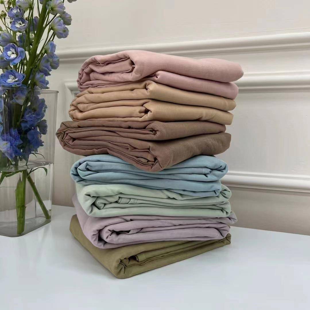 A类婴级纯棉透棉双层纱床单全纯色简母约柔软气学生DYC宿舍被单床